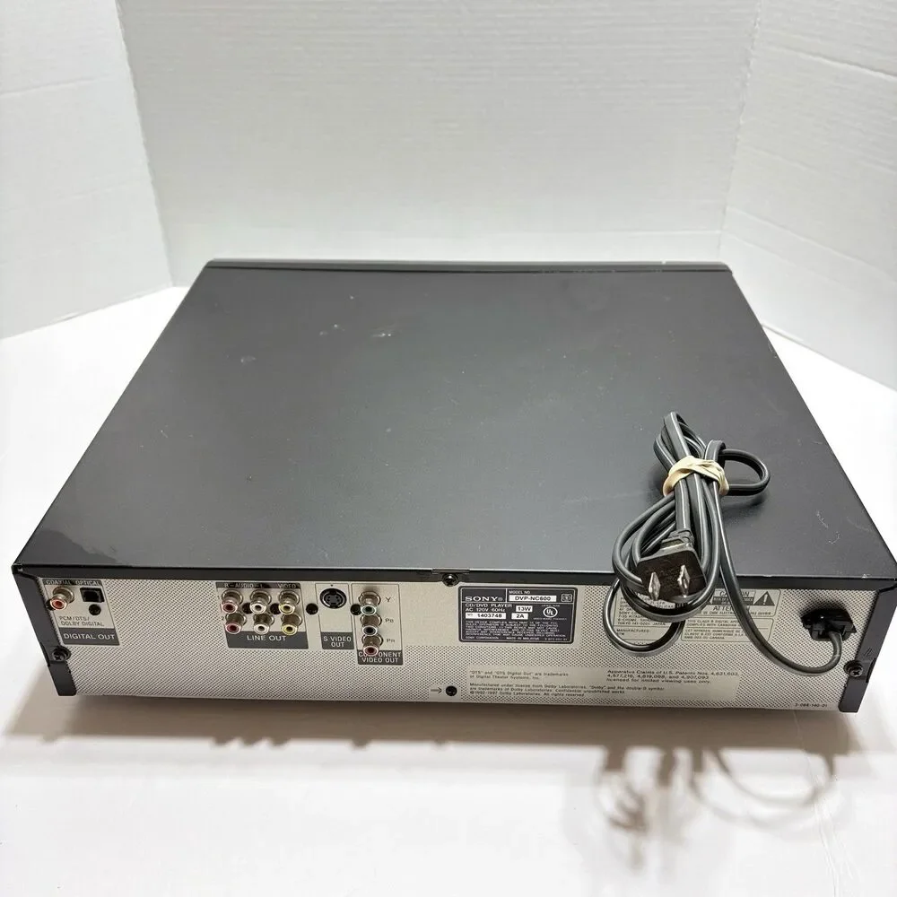 Sony DVP-NC600 5-Disc DVD/CD Player Carousel Changer No Remote